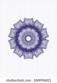 Blue abstract rosette