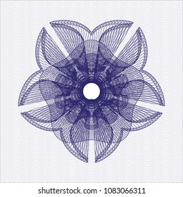  Blue abstract rosette