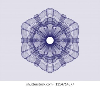 Blue abstract rosette