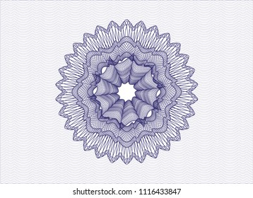 Blue abstract rosette