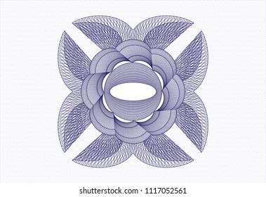 Blue abstract rosette