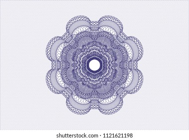 Blue abstract rosette