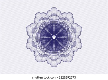 Blue abstract rosette