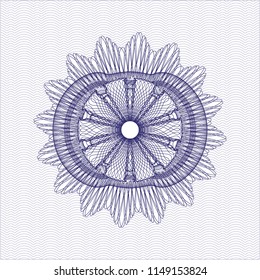 Blue abstract rosette