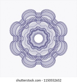 Blue abstract rosette