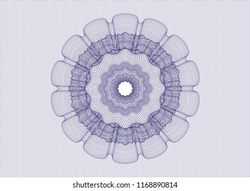 Blue abstract rosette