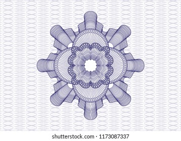 Blue abstract rosette