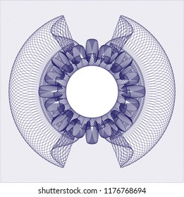 Blue abstract rosette