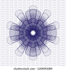 Blue abstract rosette