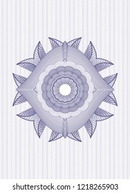 Blue abstract rosette