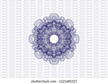 Blue abstract rosette