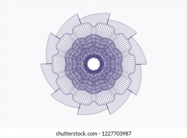 Blue abstract rosette