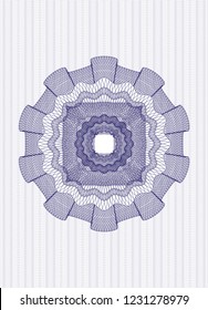 Blue abstract rosette