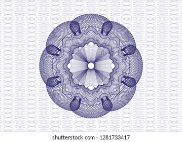 Blue abstract rosette