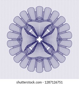 Blue abstract rosette