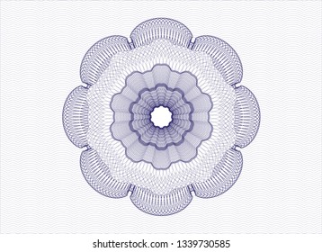 Blue abstract rosette