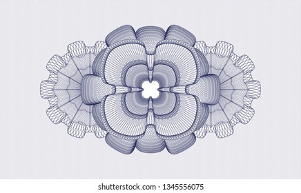 Blue abstract rosette