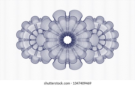 Blue abstract rosette