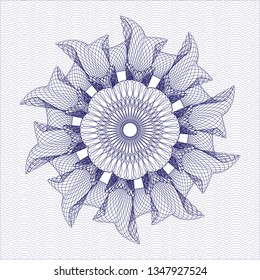 Blue abstract rosette