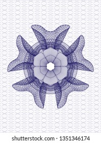 Blue abstract rosette