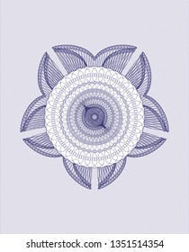 Blue abstract rosette