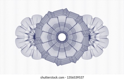 Blue abstract rosette