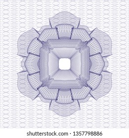 Blue abstract rosette