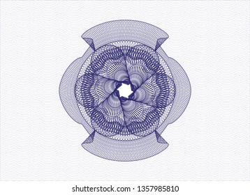 Blue abstract rosette