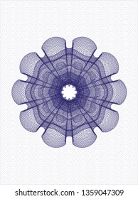 Blue abstract rosette