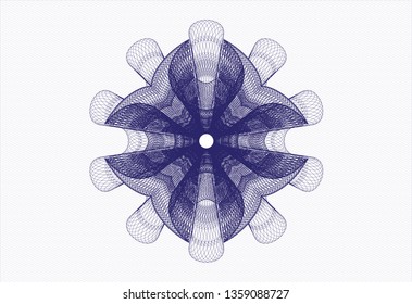 Blue abstract rosette