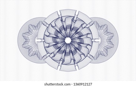 Blue abstract rosette