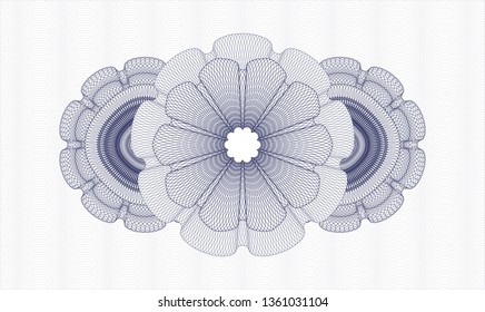 Blue abstract rosette