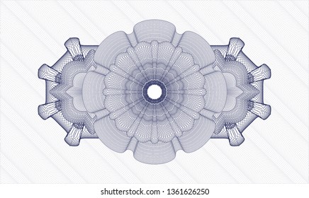 Blue abstract rosette