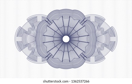 Blue abstract rosette