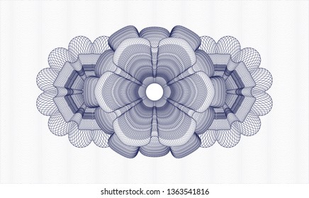 Blue abstract rosette