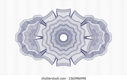 Blue abstract rosette