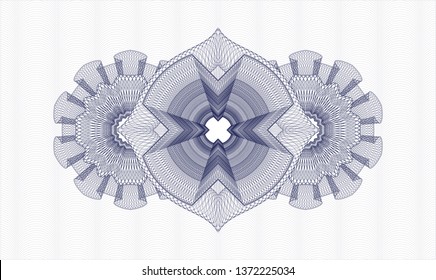 Blue abstract rosette