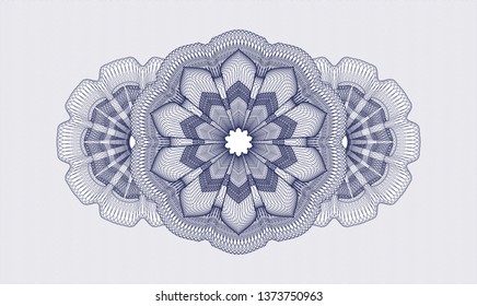 Blue abstract rosette