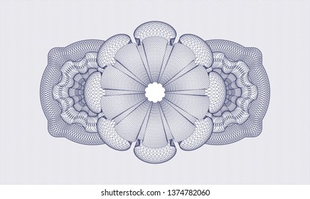 Blue abstract rosette
