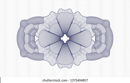 Blue abstract rosette