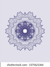 Blue abstract rosette