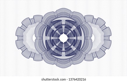 Blue abstract rosette
