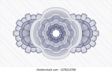 Blue abstract rosette