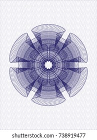 Blue abstract rosette