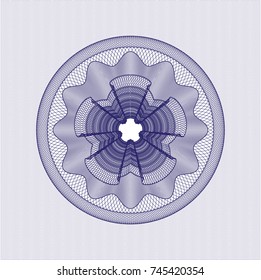 Blue abstract rosette