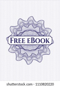 Blue abstract rosette with text Free eBook inside