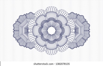 Blue abstract rosette. Vector Illustration. Detailed.