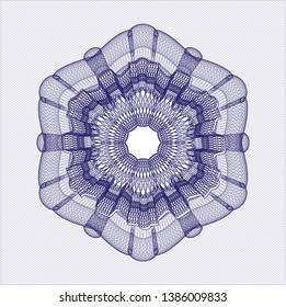 Blue abstract rosette. Vector Illustration. Detailed.