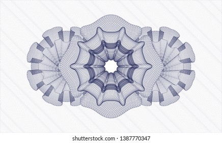 Blue abstract rosette. Vector Illustration. Detailed.
