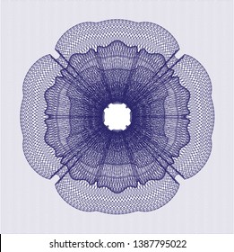 Blue abstract rosette. Vector Illustration. Detailed.